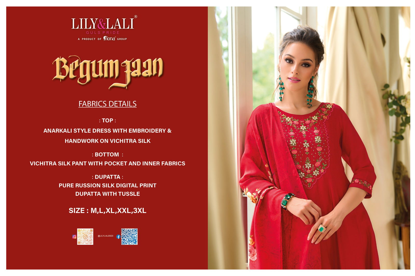 Begum Jaan By Lily And Lali Vichitra Silk Anarkali Kurti With Bottom Dupatta Wholesale Online